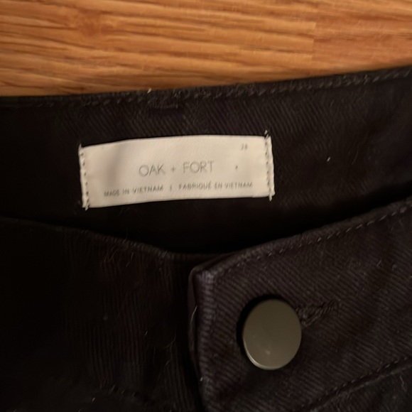 Oak and Fort Wide Leg Denim Pants size 28 - Picture 3 of 6